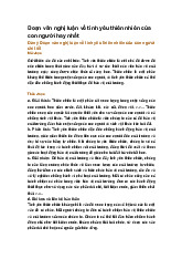 Đoạn văn nghị luận về tình yêu thiên nhiên của con người hay nhất