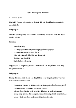 Giải Công nghệ 11 Bài 4: Phương thức chăn nuôi | Cánh diều
