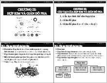Chương 3 Hợp kim và giản đồ pha môn Vật lý đại cương | Học viện Báo chí và Tuyên truyền