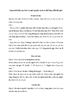 Một cây bút và một quyển sách có thể thay đổi thế giới | Soạn văn 11 Chân trời sáng tạo
