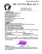Đề cương cuối học kỳ 1 Toán 11 năm 2024 – 2025 trường THPT Xuân Đỉnh – Hà Nội