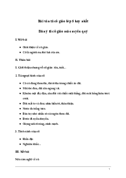 Tả cô giáo mà em yêu quý | Tập làm văn lớp 5