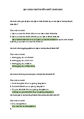 Câu hỏi trắc nghiệm ôn tập cuối kỳ  môn Lịch sử về các học thuyết kinh tế | Học viện Công Nghệ Bưu Chính Viễn Thông