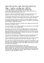 Câu hỏi ôn thi môn Kinh tế chính trị Mác Lênin | Trường Đại học Kinh tế, Đại học Quốc gia Hà Nội