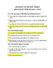 Câu hỏi ôn tập thi trắc nghiệm môn Kinh tế Chính trị Mác – Lênin | Trường Đại học Kinh doanh và Công nghệ Hà Nội