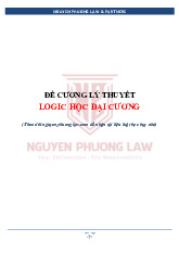 Đề cương lý thuyết logic học đại cương | Trường Đại học Nội vụ Hà Nội