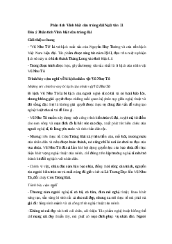 Phân tích Vĩnh biệt cửu trùng đài | Văn mẫu 11 Chân trời sáng tạo