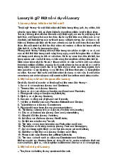 Luxury là gì? Một số ví dụ về Luxury