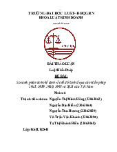 Bài tập chế độ kinh tế môn Luật Hiến Pháp | Trường Đại học Luật, Đại học Quốc gia Hà Nội