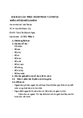 Báo cáo thực hành Bài 2 Rễ cây một lá mầm Môn Thực vật dược | Đại học Kỹ thuật Y - Dược Đà Nẵng