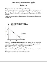 Đường cầu trong Thị trường Cạnh tranh Độc quyền: Phân Tích và Đặc Điểm môn Kinh tế vi mô | Trường Đại học Kinh Tế Quốc Dân