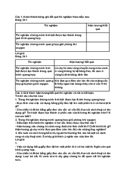 Giải SGK Khoa học tự nhiên 7 bài 24: Thực hành chứng minh quang hợp ở cây xanh| Kết nối tri thức