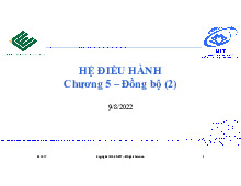 Chương 5 – Đồng bộ (2) | Bài giảng Hệ Điều Hành