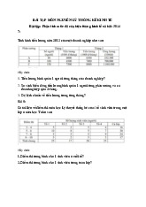 Bài tập Phân tích mức độ của hiện tượng kinh tế xã hội 3 môn Nguyên lý thống kê kinh tế  | Học viện Nông nghiệp Việt Nam