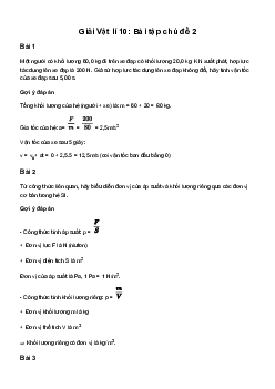 Giải Vật lí 10: Bài tập chủ đề 2 | Cánh diều