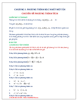 Chuyên đề phương trình tích
