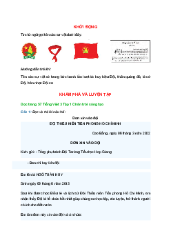Tiếng Việt 3 trang 57, 58, 59 Bài 2: Đơn xin vào đội | Chân trời sáng tạo