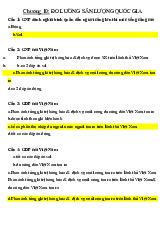 Chương 10 Đo lường sản lượng quốc gia | Môn Kinh tế vĩ mô - Đại học Kinh tế và Quản trị kinh doanh, Đại học Thái Nguyên