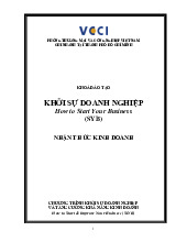 Giáo trình môn Khởi sự doanh nghiệp | Đại học Kỹ thuật - Công nghệ Cần Thơ