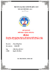 Phân Tích Kế Hoạch Phát Triển Kinh Tế - Xã Hội | Môn Lịch sử Đảng Cộng Sản Việt Nam - Đại học Kinh Tế Quốc Dân