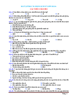 TOP 18 câu trắc nghiệm Lịch sử 9 bài 6: Các nước Châu Phi (có đáp án)