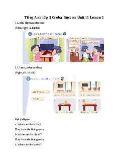 Tiếng Anh lớp 3 Global Success Unit 13 Lesson 2