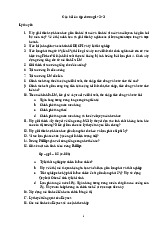 Câu hỏi ôn tập cuối Kỳ Chương 1, 2, 3 môn Kinh tế vĩ mô | Trường Đại học Bách Khoa Hà Nội