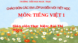 Giáo án điện tử Tiếng Việt 1 Tập 1 Bài 77 Kết nối tri thức: Oai, uê, uy