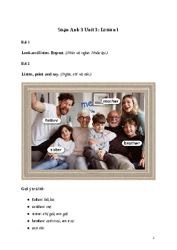 Tiếng Anh lớp 3 Unit 3: Lesson 1 trang 50 Explore Our World