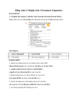 Giải Tiếng Anh 11 Unit 3 Grammar Expansion | Bright