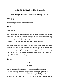 Soạn bài Đọc: Cái cầu | Kết nối tri thức