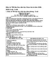 Giáo án Tiết đọc thư viện lớp 5 trọn bộ cả năm 2024-2025 (2 cột, 3 cột)