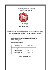 Tác động của xuất khẩu đến tăng trưởng kinh tế ở các nước đang phát triển ở Đông Nam Á trong giai đoạn 2004-2022 | Môn Kinh tế quốc tế - Đại học Ngoại Thương