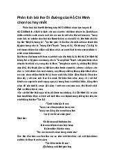 Phân tích bài thơ Đi đường của Hồ Chí Minh chọn lọc hay nhất