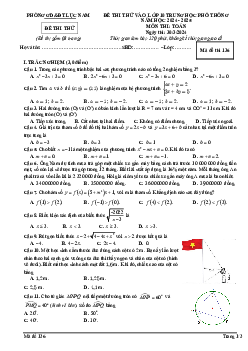 Đề thi thử Toán vào lớp 10 lần 2 năm 2024 – 2025 phòng GD&ĐT Lục Nam – Bắc Giang