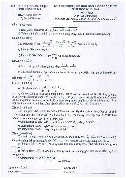 Đề thi chọn học sinh giỏi Toán 9 cấp tỉnh năm 2017 – 2018 sở GD&ĐT Đồng Tháp