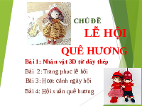 Giáo án điện tử Mĩ Thuật 6 Bài 1 Chân trời sáng tạo: Nhân vật 3D từ dây thép
