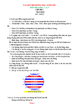 Tài liệu bồi dưỡng HSG môn Địa Lớp 6, 7, 8, 9