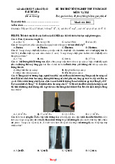 Đề Thi Thử Tốt Nghiệp 2025 Vật Lí Sở GD Hải Dương Có Đáp Án