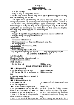 Giáo án buổi 2 Tiếng Việt 2 sách Cánh diều | Tuần 22