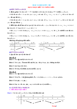 30 Câu Trắc Nghiệm Cực Trị Dạng Nhận Biết Và Thông Hiểu Có Đáp Án