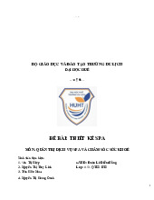 Đề bài : Thiết kế Spa môn quản trị dịch vụ spa và chăm sóc sức khoẻ | trường Đại học Huế