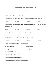 Đề ôn tập hè lớp 3 môn Toán sách Kết nối tri thức - Đề 1