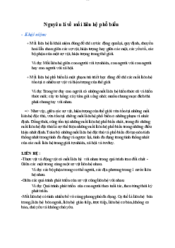 Nguyên lí về mối liên hệ phổ biến môn Triết học Mác -Lênin | Đại học sư phạm Hà nội