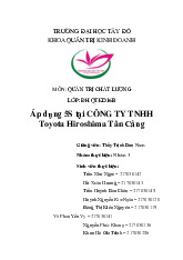 Áp dụng 5S tại CÔNG TY TNHH Toyota Hiroshima Tân Cảng | Đại học Tây Đô