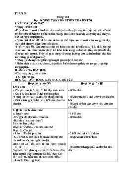 Giáo án Tiếng Việt lớp 4 Tuần 26 | Kết nối tri thức