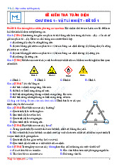 Chương 1 Vật lý nhiệt  - Đề số 1 | Đề kiểm tra toàn diện môn Vật lý 10