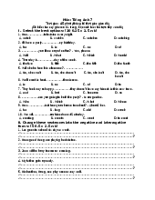 ĐỀ KHẢO SÁT CHẤT LƯỢNG ĐẦU NĂM LỚP 7