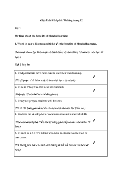 Tiếng Anh 10 Unit 8: Writing - Kết Nối Tri thức