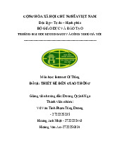 Bài tập Thiết kế đèn giao thông môn Internet of Things | Trường Đại học Kinh Doanh và Công Nghệ Hà Nội